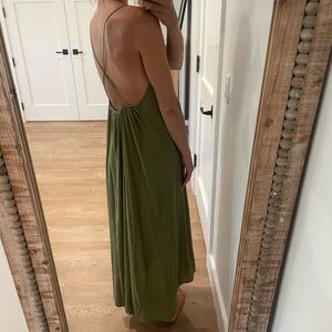 9Seed Tulum Green Gauze Maxi Dress size small